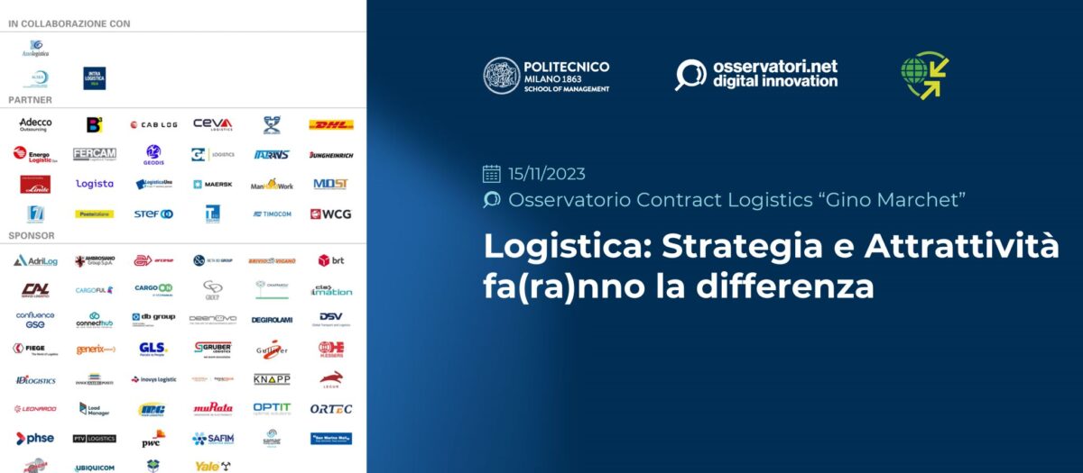 CargoON presente all'Osservatorio Contract Logistics 2023