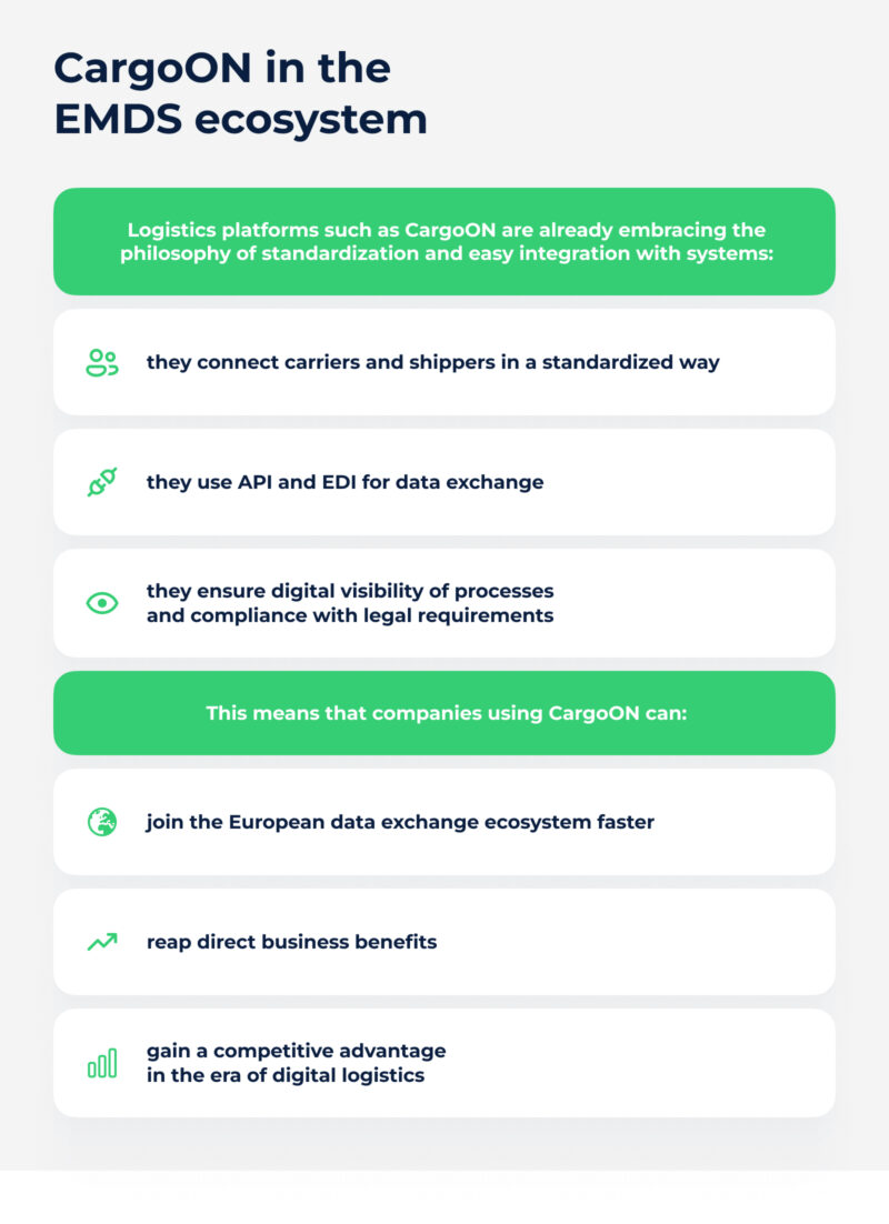CargoON in the EMDS ecosystem